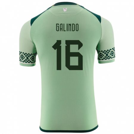 Kandiny Herren Bolivien Matías Galindo #16 Hellgrün Heimtrikot Trikot 24-26 T-Shirt