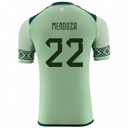 Kandiny Herren Bolivien Gonzalo Mendoza #22 Hellgrün Heimtrikot Trikot 24-26 T-Shirt