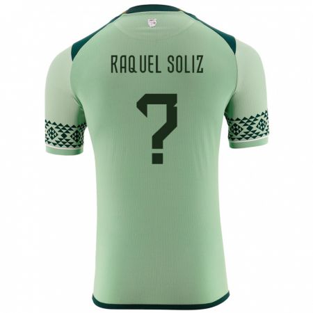 Kandiny Herren Bolivien Ruth Raquel Soliz #0 Hellgrün Heimtrikot Trikot 24-26 T-Shirt