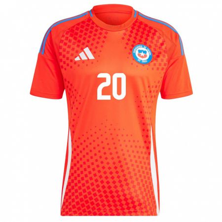 Kandiny Herren Chile Anaís Álvarez #20 Rot Heimtrikot Trikot 24-26 T-Shirt