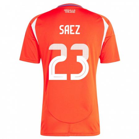 Kandiny Herren Chile Ignacio Sáez #23 Rot Heimtrikot Trikot 24-26 T-Shirt