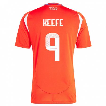 Kandiny Herren Chile Sonya Keefe #9 Rot Heimtrikot Trikot 24-26 T-Shirt