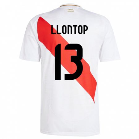 Kandiny Herren Peru Mathías Llontop #13 Weiß Heimtrikot Trikot 24-26 T-Shirt