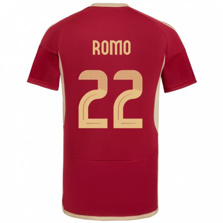 Kandiny Herren Venezuela Rafael Romo #22 Burgund Heimtrikot Trikot 24-26 T-Shirt