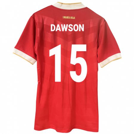 Kandiny Herren Panama Didier Dawson #15 Rot Heimtrikot Trikot 24-26 T-Shirt