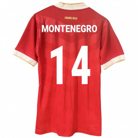 Kandiny Herren Panama Carmen Montenegro #14 Rot Heimtrikot Trikot 24-26 T-Shirt