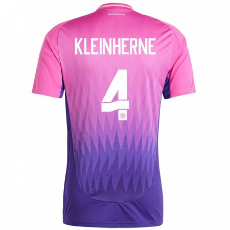 Kandiny Herren Deutschland Sophia Kleinherne #4 Pink Lila Auswärtstrikot Trikot 24-26 T-Shirt