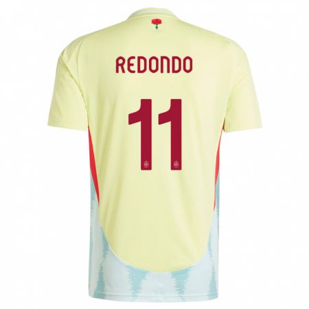 Kandiny Herren Spanien Alba Redondo #11 Gelb Auswärtstrikot Trikot 24-26 T-Shirt