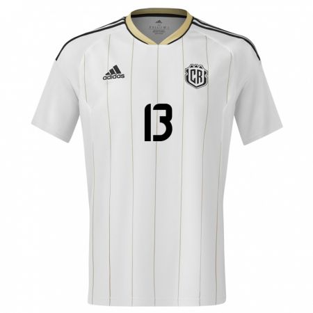 Kandiny Herren Costa Rica Emilie Valenciano #13 Weiß Auswärtstrikot Trikot 24-26 T-Shirt