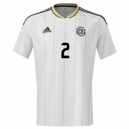 Kandiny Herren Costa Rica Gabriela Guillen #2 Weiß Auswärtstrikot Trikot 24-26 T-Shirt