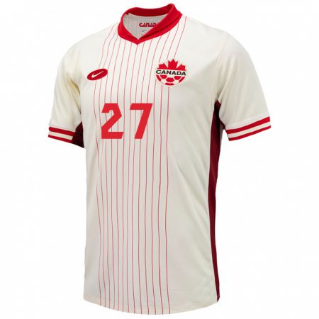 Kandiny Herren Kanada Sura Yekka #27 Weiß Auswärtstrikot Trikot 24-26 T-Shirt