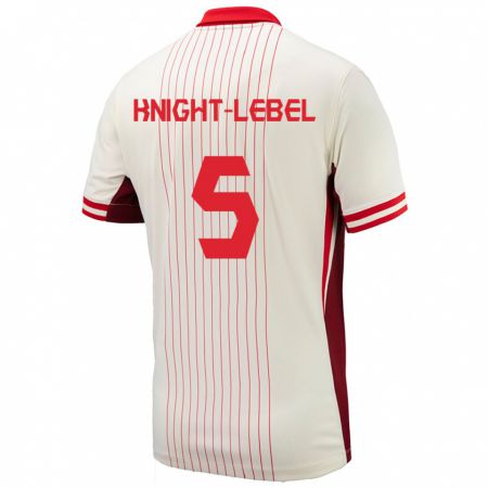 Kandiny Herren Kanada Jamie Knight-Lebel #5 Weiß Auswärtstrikot Trikot 24-26 T-Shirt