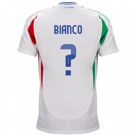 Kandiny Herren Italien Alessandro Bianco #0 Weiß Auswärtstrikot Trikot 24-26 T-Shirt