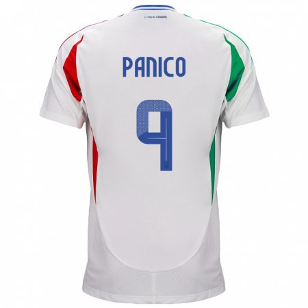 Kandiny Herren Italien Patrizia Panico #9 Weiß Auswärtstrikot Trikot 24-26 T-Shirt