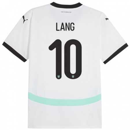 Kandiny Herren Österreich Christoph Lang #10 Weiß Auswärtstrikot Trikot 24-26 T-Shirt