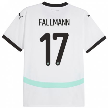 Kandiny Herren Österreich Pascal Fallmann #17 Weiß Auswärtstrikot Trikot 24-26 T-Shirt