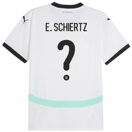 Kandiny Herren Österreich Emilio Schiertz #0 Weiß Auswärtstrikot Trikot 24-26 T-Shirt