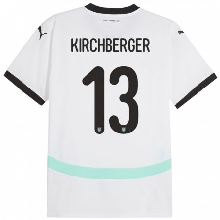 Kandiny Herren Österreich Virginia Kirchberger #13 Weiß Auswärtstrikot Trikot 24-26 T-Shirt