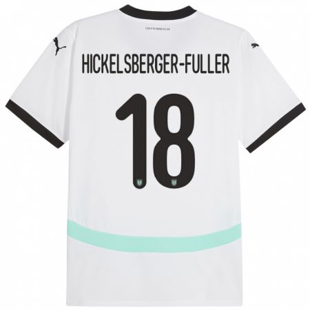 Kandiny Herren Österreich Julia Hickelsberger-Füller #18 Weiß Auswärtstrikot Trikot 24-26 T-Shirt