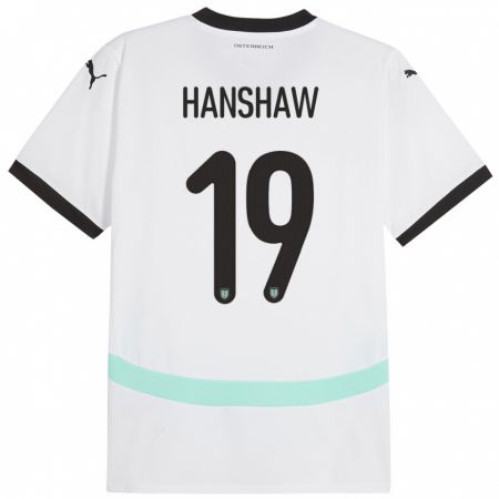 Kandiny Herren Österreich Verena Hanshaw #19 Weiß Auswärtstrikot Trikot 24-26 T-Shirt