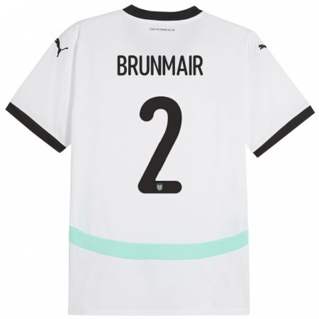 Kandiny Herren Österreich Livia Brunmair #2 Weiß Auswärtstrikot Trikot 24-26 T-Shirt