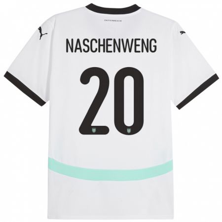 Kandiny Herren Österreich Katharina Naschenweng #20 Weiß Auswärtstrikot Trikot 24-26 T-Shirt