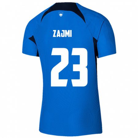 Kandiny Herren Slowenien Luana Zajmi #23 Blau Auswärtstrikot Trikot 24-26 T-Shirt