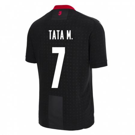 Kandiny Herren Georgien Tata Matveeva #7 Schwarz Auswärtstrikot Trikot 24-26 T-Shirt