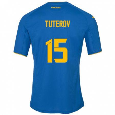 Kandiny Herren Ukraine Timur Tuterov #15 Blau Auswärtstrikot Trikot 24-26 T-Shirt