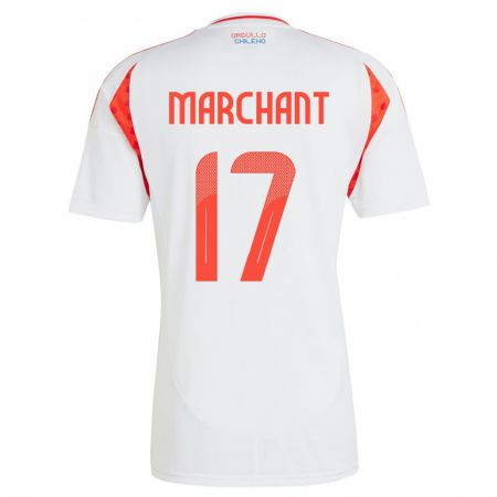 Kandiny Herren Chile Francisco Marchant #17 Weiß Auswärtstrikot Trikot 24-26 T-Shirt