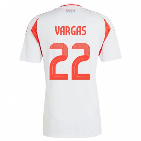 Kandiny Herren Chile Diego Vargas #22 Weiß Auswärtstrikot Trikot 24-26 T-Shirt