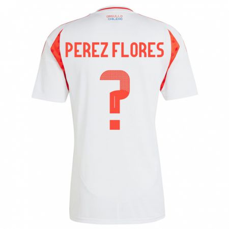 Kandiny Herren Chile Benjamín Pérez Flores #0 Weiß Auswärtstrikot Trikot 24-26 T-Shirt