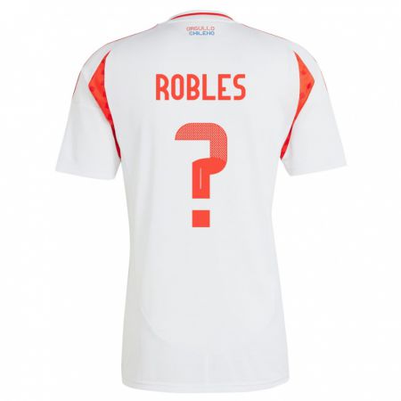 Kandiny Herren Chile Diego Robles #0 Weiß Auswärtstrikot Trikot 24-26 T-Shirt