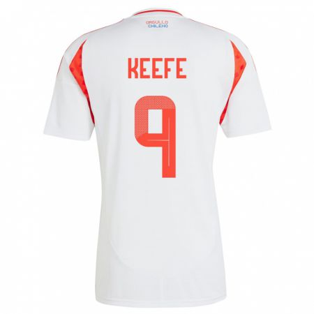 Kandiny Herren Chile Sonya Keefe #9 Weiß Auswärtstrikot Trikot 24-26 T-Shirt