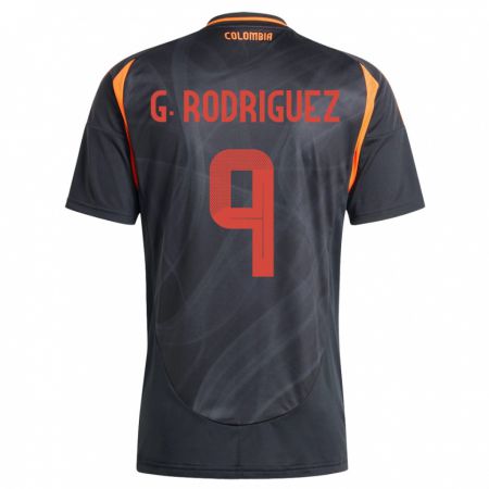 Kandiny Herren Kolumbien Gabriela Rodríguez #9 Schwarz Auswärtstrikot Trikot 24-26 T-Shirt