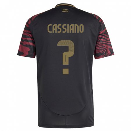 Kandiny Herren Peru Franshesko Cassiano #0 Schwarz Auswärtstrikot Trikot 24-26 T-Shirt