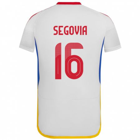 Kandiny Herren Venezuela Telasco Segovia #16 Weiß Auswärtstrikot Trikot 24-26 T-Shirt