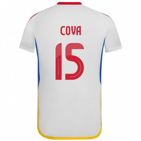 Kandiny Herren Venezuela Adrián Cova #15 Weiß Auswärtstrikot Trikot 24-26 T-Shirt