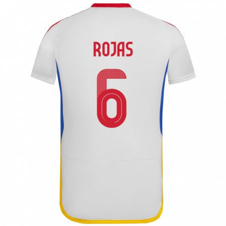 Kandiny Herren Venezuela Carlos Rojas #6 Weiß Auswärtstrikot Trikot 24-26 T-Shirt