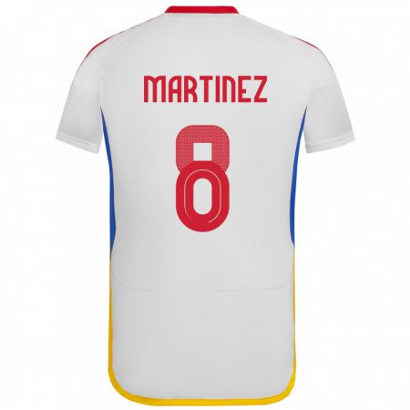 Kandiny Herren Venezuela Bárbara Martínez #8 Weiß Auswärtstrikot Trikot 24-26 T-Shirt