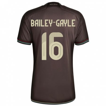 Kandiny Herren Jamaika Paige Bailey-Gayle #16 Nachtbraun Auswärtstrikot Trikot 24-26 T-Shirt