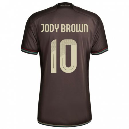 Kandiny Herren Jamaika Jody Brown #10 Nachtbraun Auswärtstrikot Trikot 24-26 T-Shirt