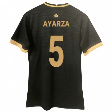 Kandiny Herren Panama Abdiel Ayarza #5 Schwarz Auswärtstrikot Trikot 24-26 T-Shirt