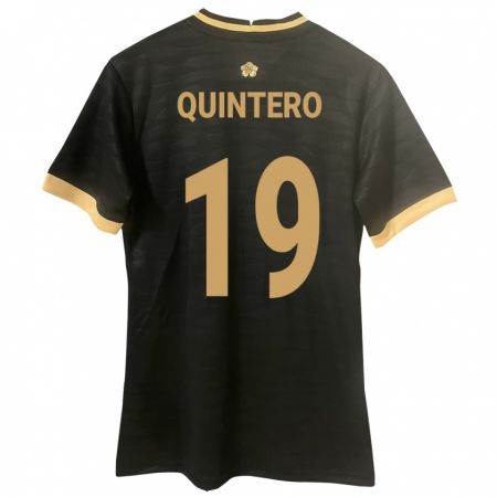Kandiny Herren Panama Alberto Quintero #19 Schwarz Auswärtstrikot Trikot 24-26 T-Shirt