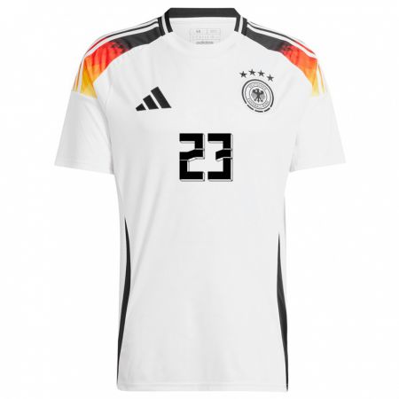 Kandiny Damen Deutschland Emre Can #23 Weiß Heimtrikot Trikot 24-26 T-Shirt