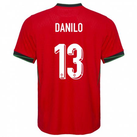 Kandiny Damen Portugal Danilo Pereira #13 Rot Heimtrikot Trikot 24-26 T-Shirt