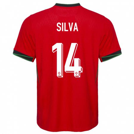 Kandiny Damen Portugal Dolores Silva #14 Rot Heimtrikot Trikot 24-26 T-Shirt