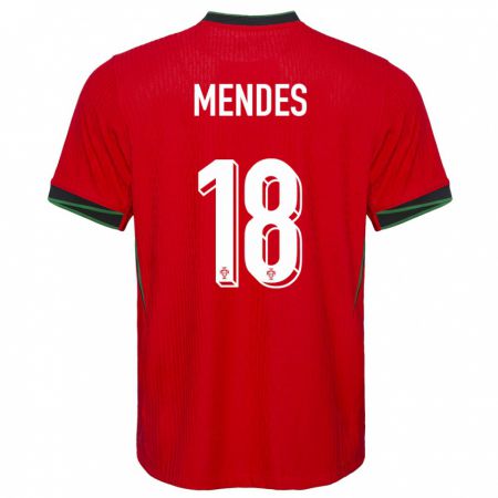 Kandiny Damen Portugal Carolina Mendes #18 Rot Heimtrikot Trikot 24-26 T-Shirt