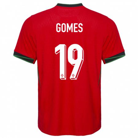 Kandiny Damen Portugal Diana Gomes #19 Rot Heimtrikot Trikot 24-26 T-Shirt