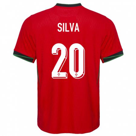Kandiny Damen Portugal Fabio Silva #20 Rot Heimtrikot Trikot 24-26 T-Shirt